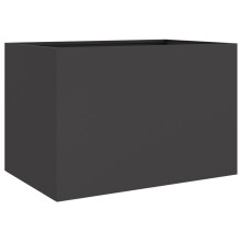 vidaXL Planter Patio Flower Pot Garden Raised Bed Outdoor Planter Black Steel