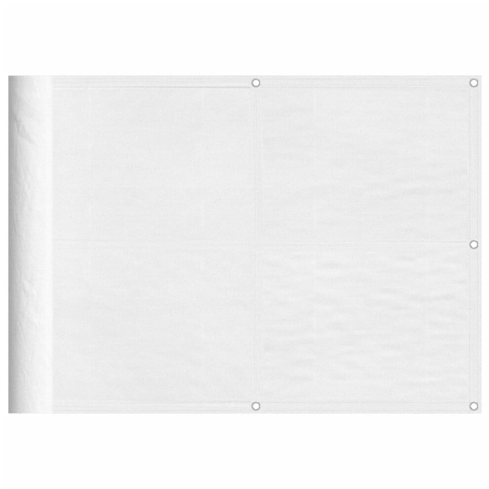Vidaxl (White, 75 X 800 Cm) Balcony Screen Outdoor Privacy Screen Fence Patio Screen Oxford Fabric