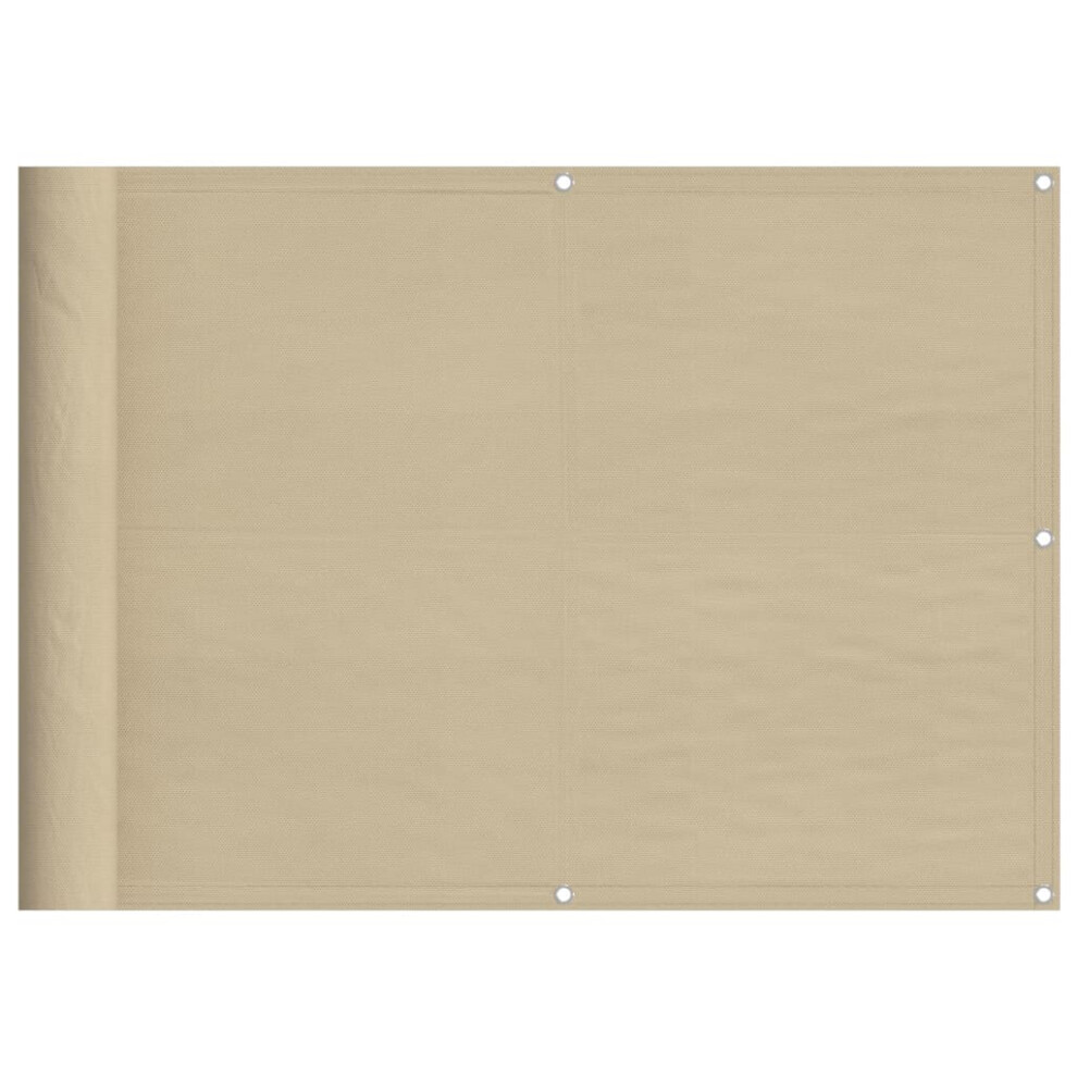 Vidaxl (Beige, 75 X 800 Cm) Balcony Screen Outdoor Privacy Screen Fence Patio Screen Oxford Fabric