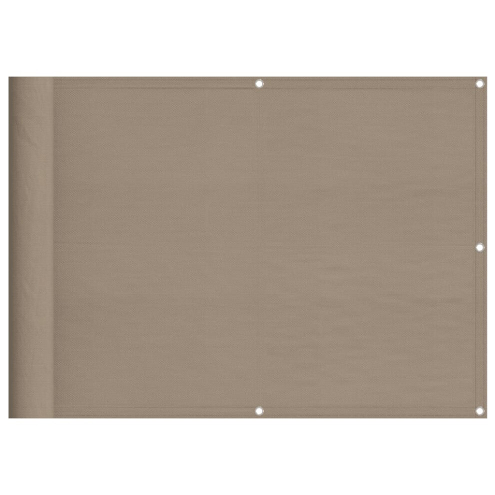 Vidaxl (Taupe, 75 X 700 Cm) Balcony Screen Outdoor Privacy Screen Fence Patio Screen Oxford Fabric