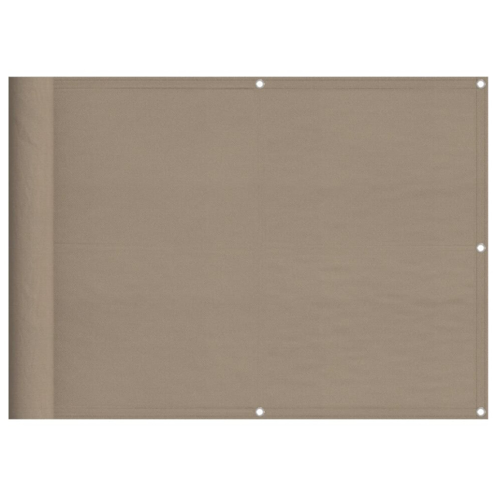 Vidaxl (Taupe, 75 X 800 Cm) Balcony Screen Outdoor Privacy Screen Fence Patio Screen Oxford Fabric
