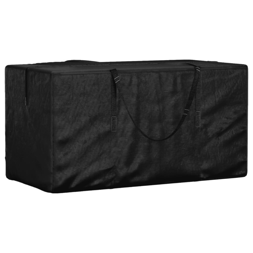 vidaXL Garden Cushion Storage Bag - Black - 150x75x75 cm - Polyethylene - Image 3