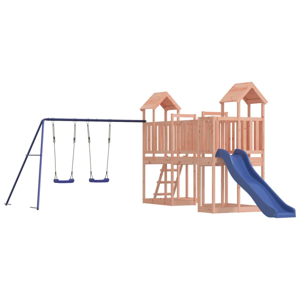 (Solid douglas wood) vidaXL Outdoor Playset Wooden Playground Set Swing Set Impregnated Wood Pine