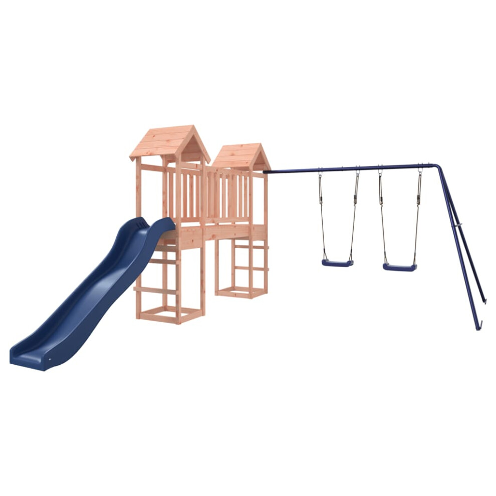 (Solid douglas wood) vidaXL Outdoor Playset Wooden Playground Set Kids Swing Set Solid Wood Douglas