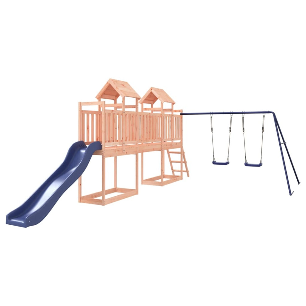 (Solid douglas wood) vidaXL Outdoor Playset Wooden Playground Set Kids Swing Set Solid Wood Douglas