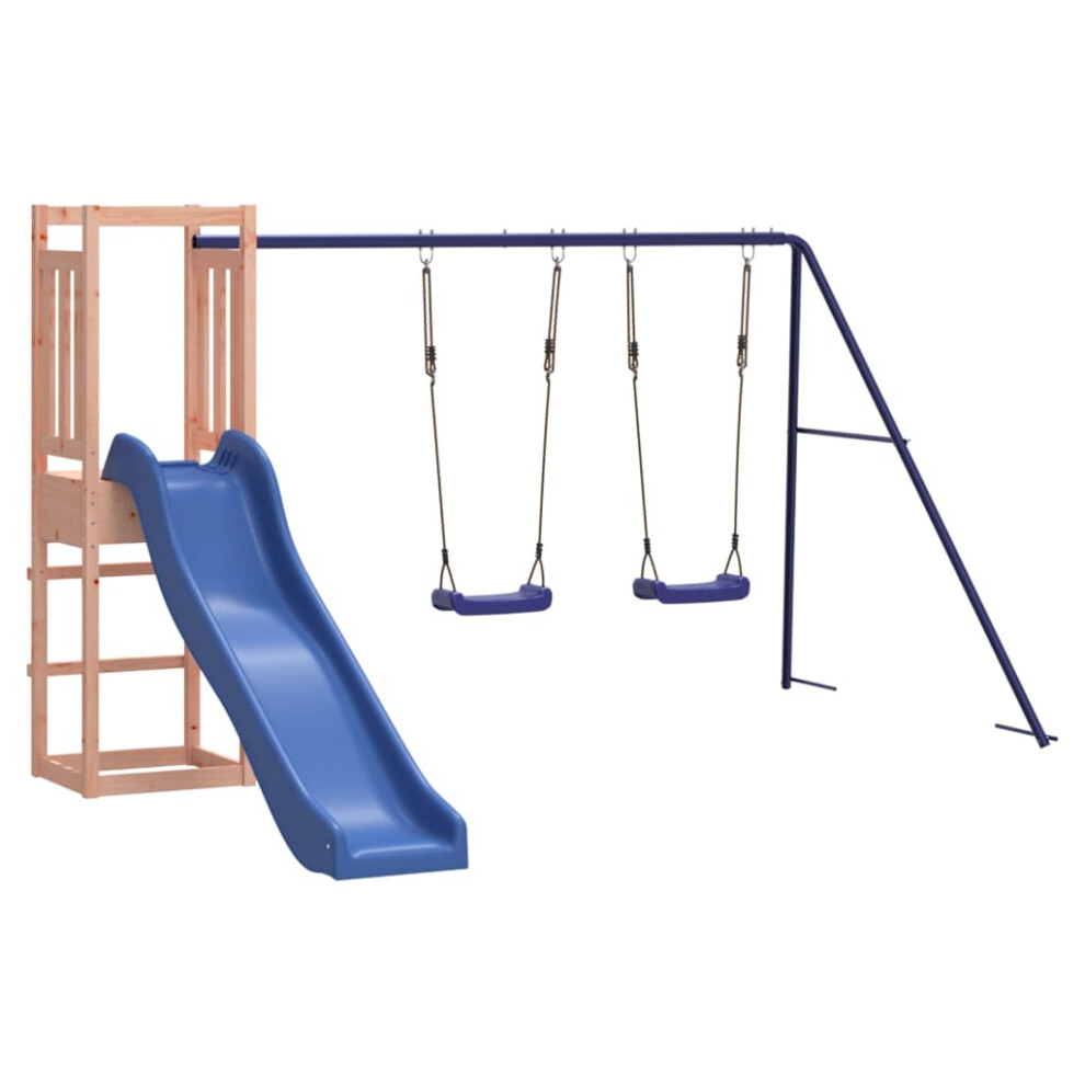 (Solid douglas wood) vidaXL Outdoor Playset Wooden Playground Set Swing Set Impregnated Wood Pine