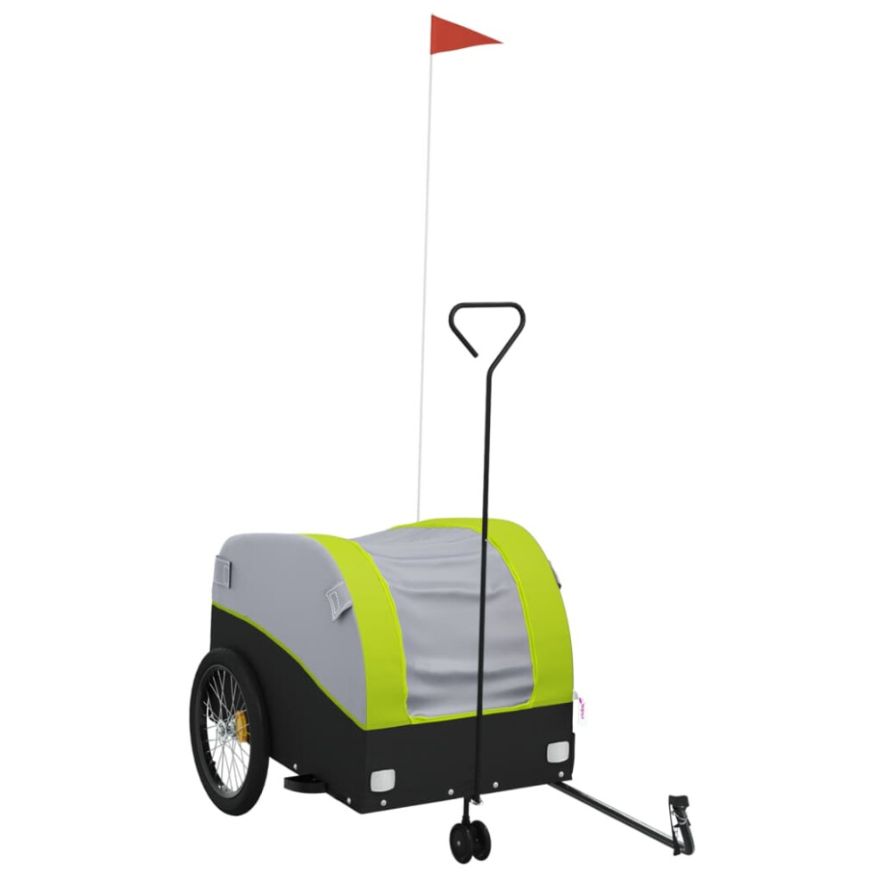 Vidaxl (, 63 X 126 X 63 Cm) Bike Trailer Bicycle Cargo Trailer Bike Cart And 45 Kg Iron Green/Black/Red