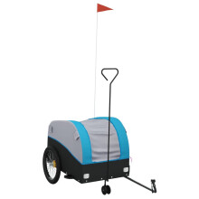 (blue, 63 x 126 x 63 cm) vidaXL Bike Trailer Bicycle Cargo Trailer Bike Cart Black and Red 45 kg Iron