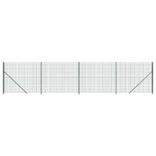 vidaXL Maschendrahtzaun mit Bodenflansch Grün 2,2x10 m