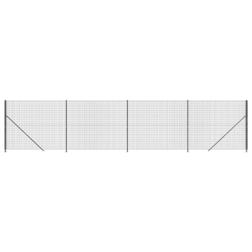 VidaXL vidaXL Maschendrahtzaun mit Bodenflansch Anthrazit 2,2x10 m 1