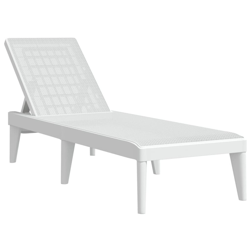 (without cushions) vidaXL Sun Lounger Daybed Garden Lounger Chaise Lounge Bed Outdoor Sun Bed PP