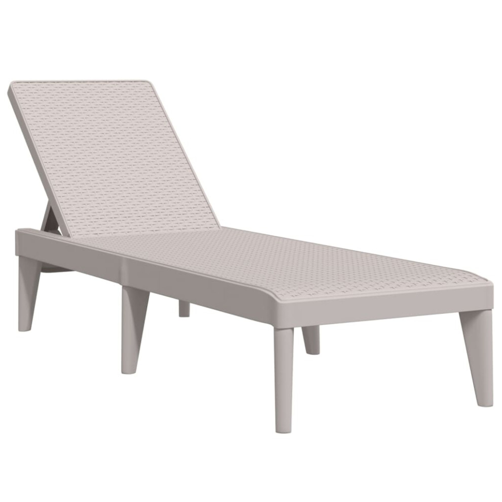 Vidaxl (Cappuccino) Sun Lounger Daybed Chaise Lounge Bed Outdoor Sun Bed Cappuccino Pp