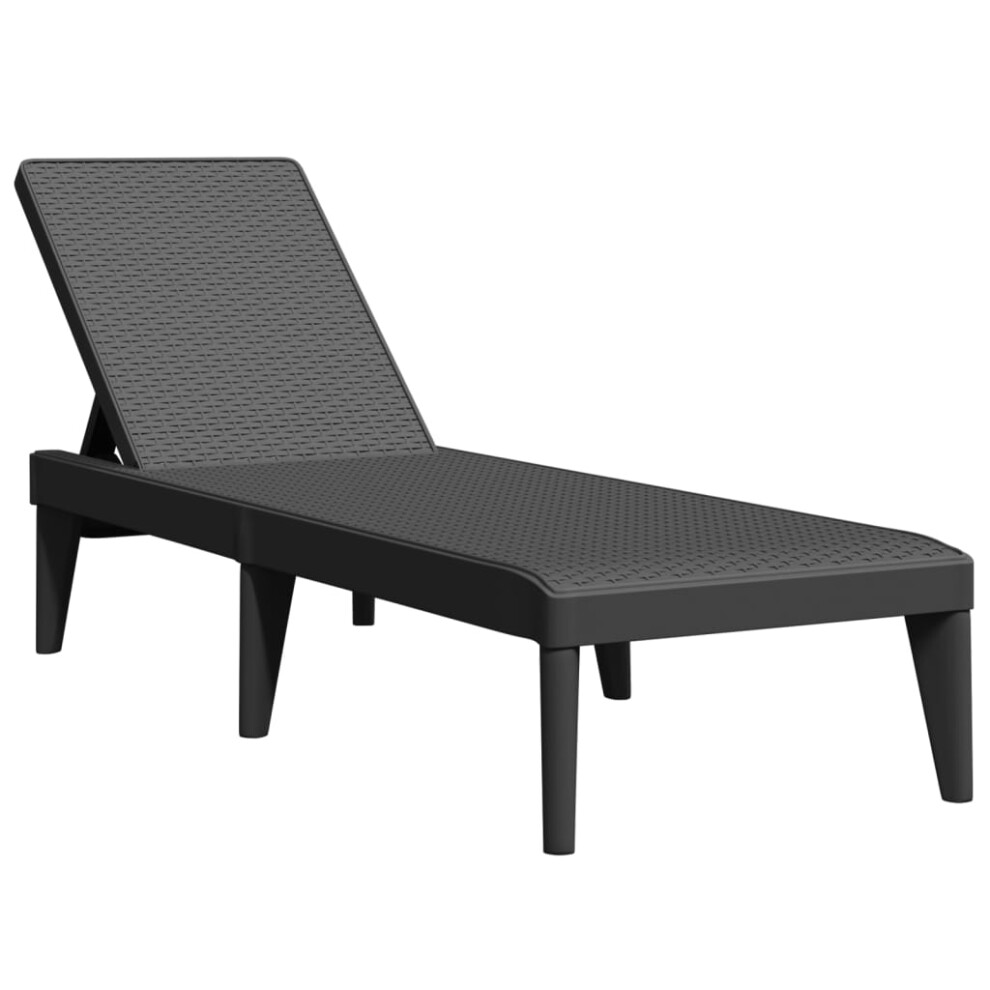 (anthracite) vidaXL Sun Lounger Daybed Chaise Lounge Bed Outdoor Sun Bed Cappuccino PP