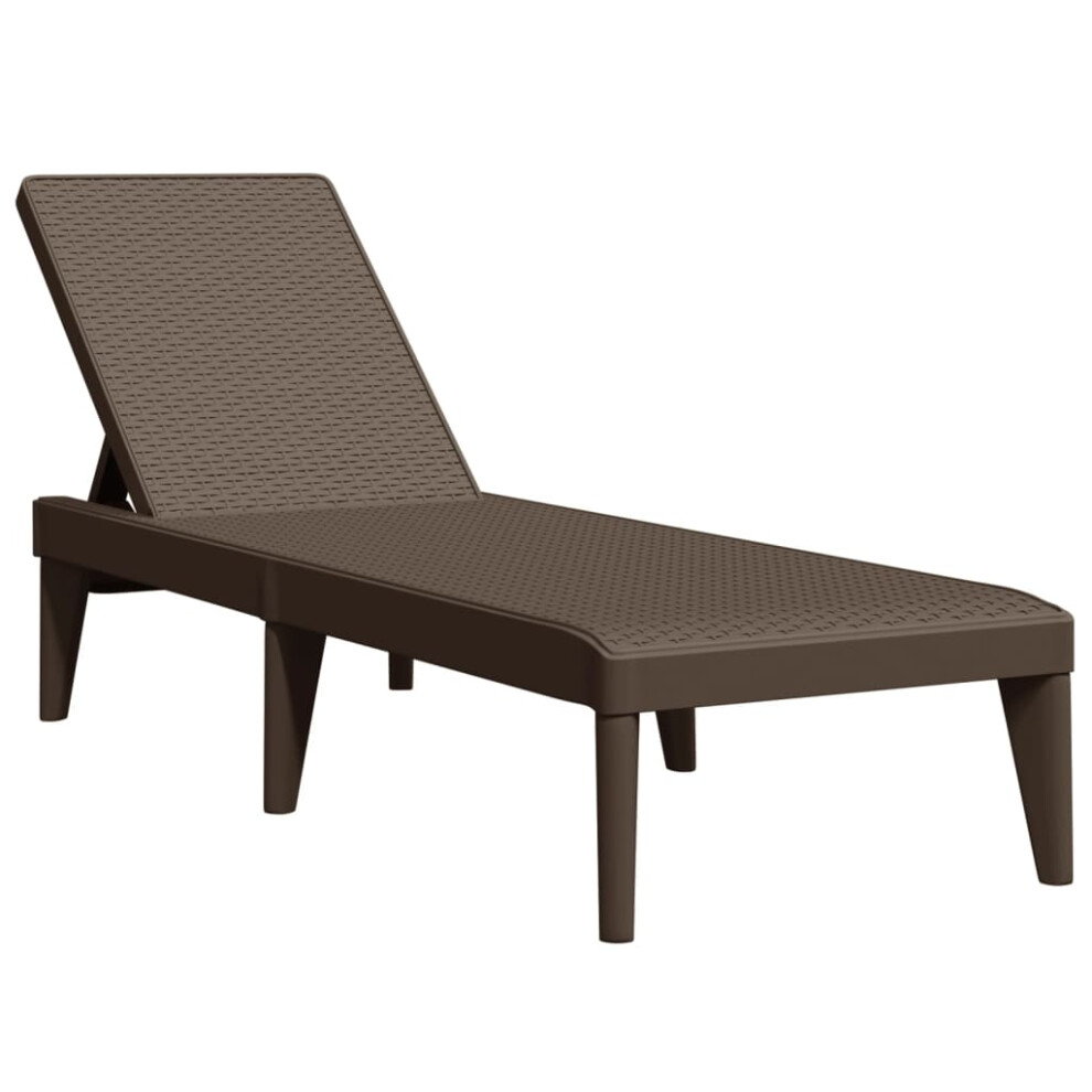 Vidaxl (Brown) Sun Lounger Daybed Chaise Lounge Bed Outdoor Sun Bed Cappuccino Pp Brown