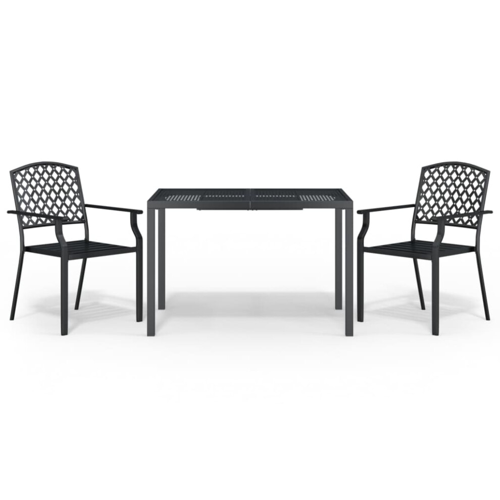 Photos - Garden Furniture VidaXL   Garden Dining Set Outdoor Dining Table and Chairs Solid Wood Acacia (110 cm table length/ 3 piece)