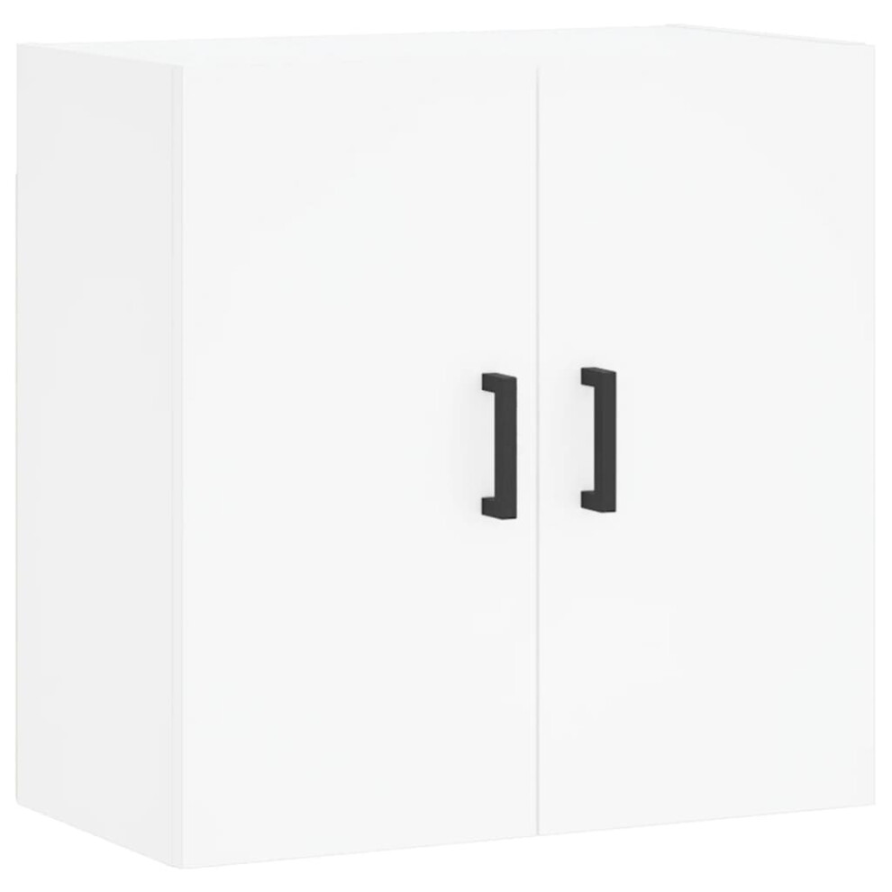 (white) vidaXL Wall Cabinet Wall Display Cabinet High Gloss White Engineered Wood