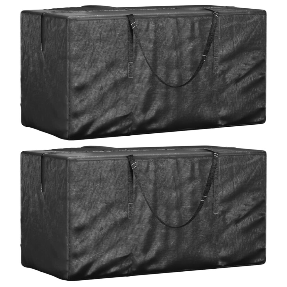 Vidaxl (150 X 75 X 75 Cm/ 2 Pcs) Christmas Tree Storage Bags Xmas Tree Storage Bag Black Polyethylene