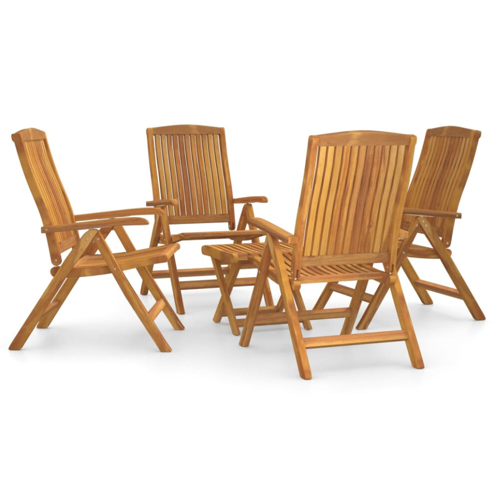 (5 piece) vidaXL Garden Lounge Set Wooden Outdoor Furniture Set Chair Solid Wood Teak