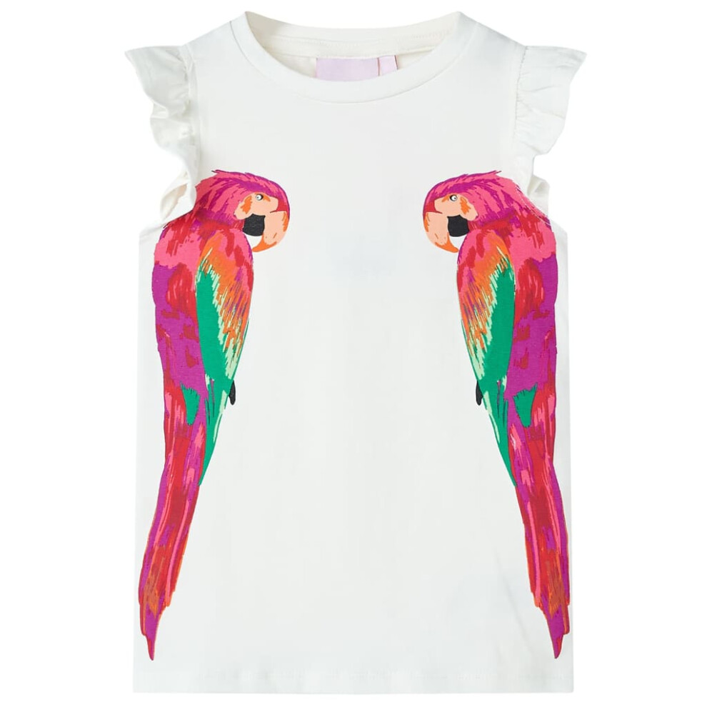 Vidaxl (104) Kids' T-Shirt Short Sleeves Tee Children's T Shirt Toddler Kids' Top Ecru