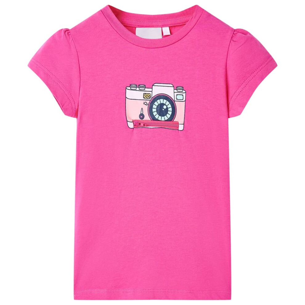 (pink, 92) Kids' T-shirt Short Sleeves Tee Children T Shirt Toddler Top Dark Pink 140