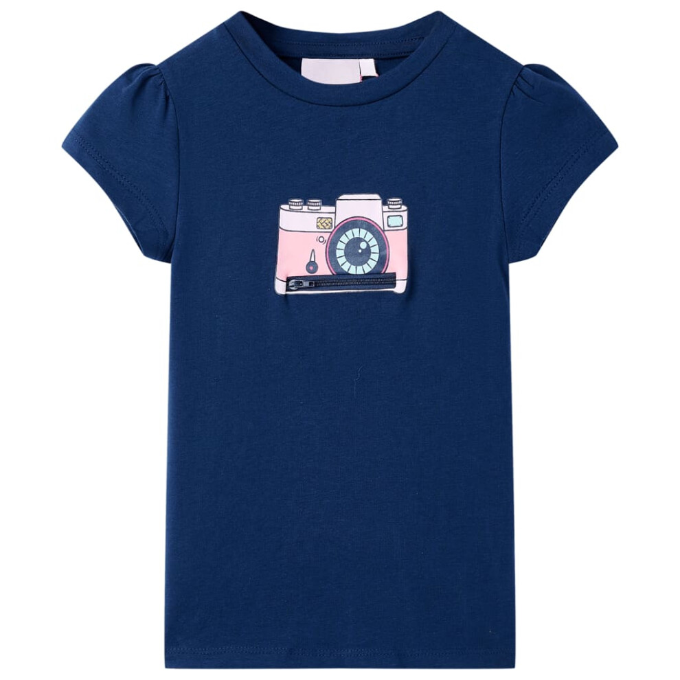 (navy, 140) Kids' T-shirt Short Sleeves Tee Children T Shirt Toddler Top Dark Pink 140