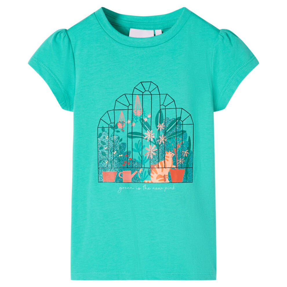 (mint) Kids' T-shirt Short Sleeves Tee Children's T Shirt Toddler Kids' Top Mint 128