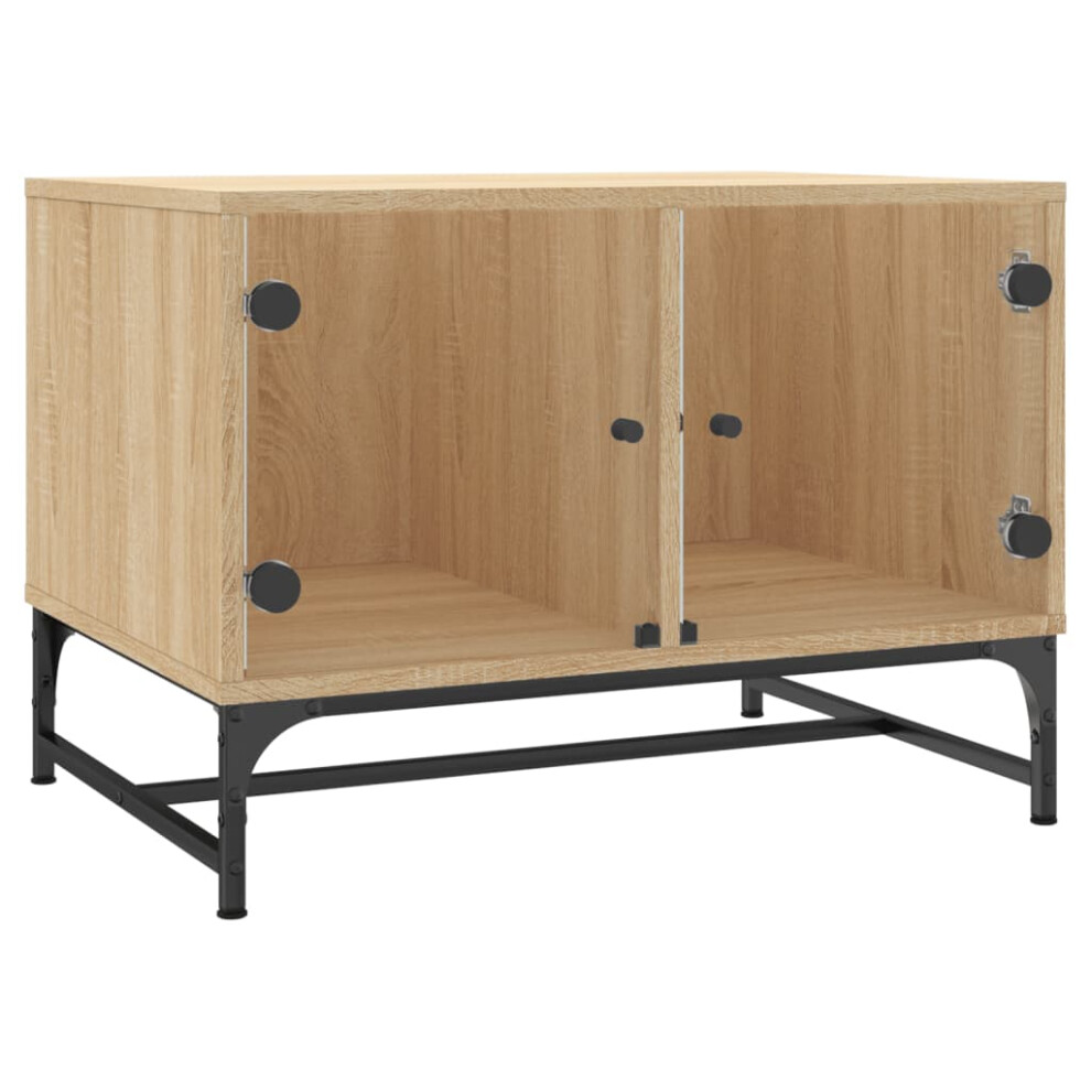 VIDAXL - Coffee Table - Sonoma Oak - 68.5x50x50 cm - Brown - Image 2