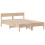 VidaXL (150 x 200 cm) vidaXL Bed Frame with Headboard Bedstead Bed Base 120x200 cm Solid Wood Pine 1