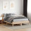 VidaXL (150 x 200 cm) vidaXL Bed Frame with Headboard Bedstead Bed Base 120x200 cm Solid Wood Pine 3