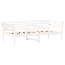 Łóżko dzienne bez materaca białe 100x200 cm lite drewno sosnowe