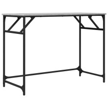 (grey sonoma) vidaXL Desk Office Desk Writing Desk Engineered Wood and Powder-coated Steel