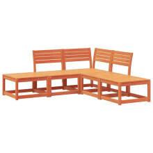 (wax brown) vidaXL Garden Sofa Set 5 Piece Outdoor Sofa Set Corner Sofa Solid Wood Pine