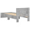 VidaXL vidaXL Bed Frame with Headboard and LED Lights Concrete Grey Small Single 9