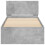 VidaXL vidaXL Bed Frame with Headboard and LED Lights Concrete Grey Small Single 7