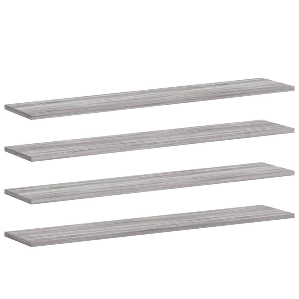 vidaXL Wall Shelves Floating Shelf Wall Rack 4 pcs Grey Sonoma Engineered Wood