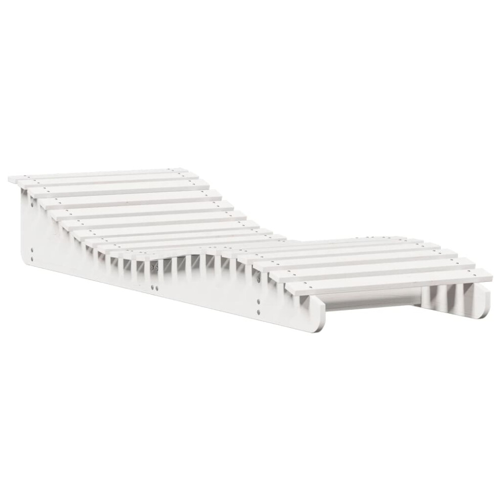 Vidaxl Sun Lounger Sun Bed Day Bed Outdoor Lounge Chair White Solid Wood Pine
