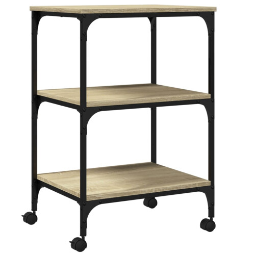 VidaXL vidaXL Printer Stand 3-Tier Office Printer Table Sonoma Oak Engineered Wood