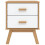 VidaXL vidaXL Bedside Cabinet Nightstand Bed Table White and Brown Solid Wood Pine 7