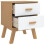 VidaXL vidaXL Bedside Cabinet Nightstand Bed Table White and Brown Solid Wood Pine 6