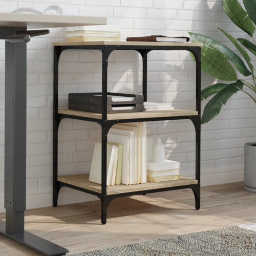 VidaXL vidaXL Printer Stand 3-Tier Office Printer Table Sonoma Oak Engineered Wood 2