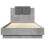 VidaXL vidaXL Bed Frame with Headboard and LED Lights Concrete Grey Small Single 6