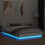 VidaXL vidaXL Bed Frame with LED Lights Bed Base Bedstead White 150x200 cm King Size 5