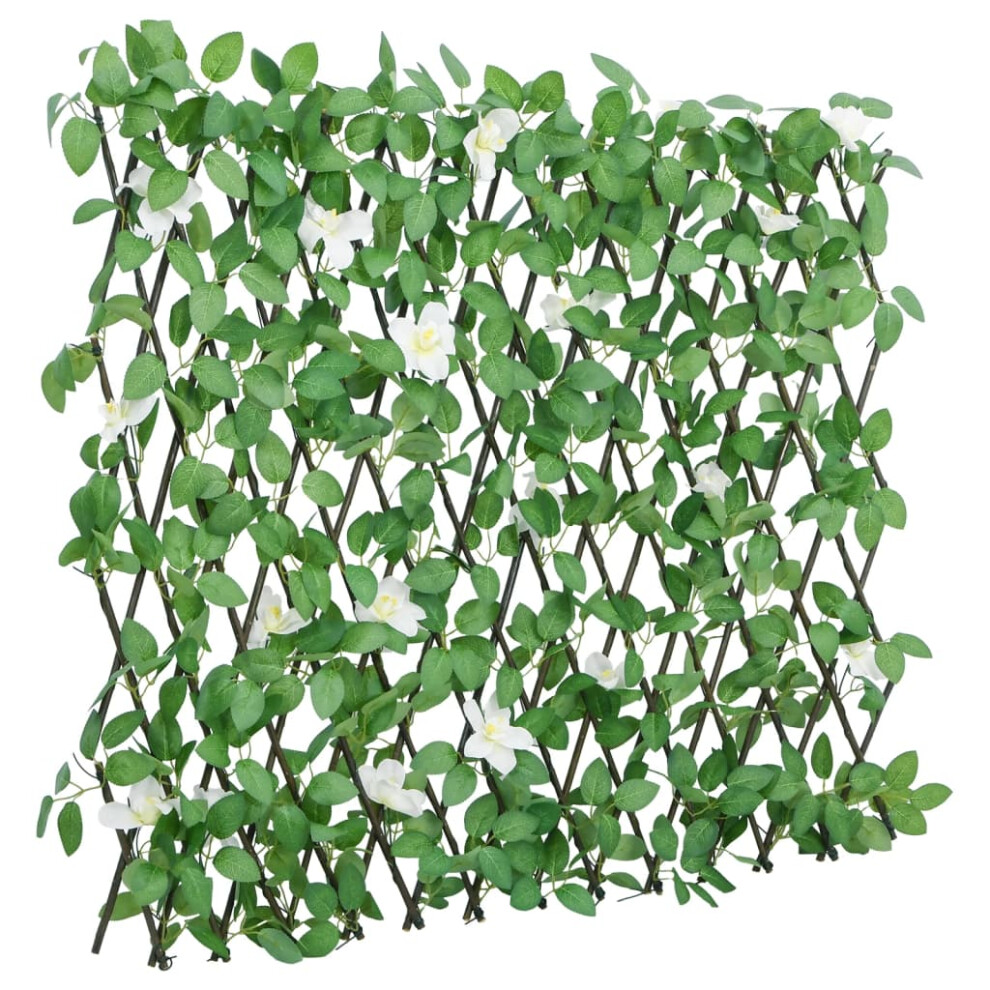 vidaXL Artificial Ivy Trellis Expandable Privacy Fence Screen Green 186x30 cm