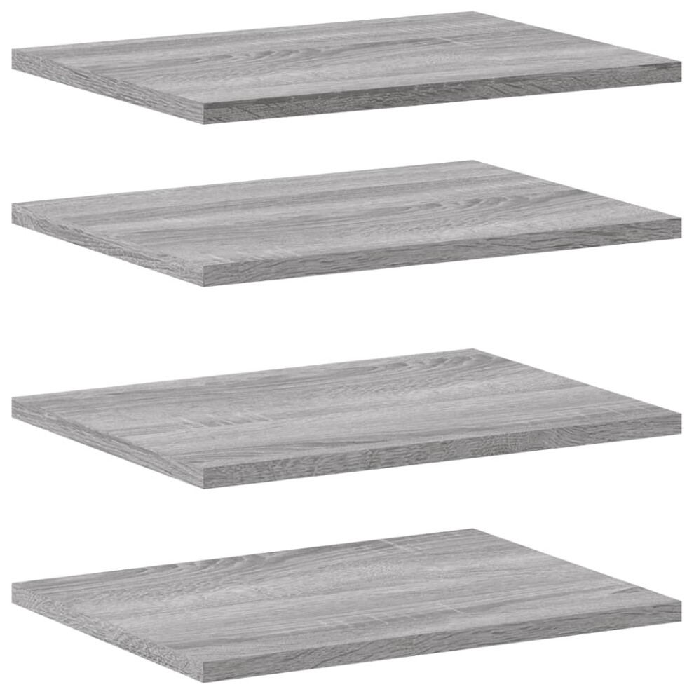 Vidaxl Wall Shelves Floating Shelf Wall Rack 4 Pcs Grey Sonoma Engineered Wood