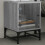 VidaXL vidaXL Bedside Cabinets with Glass Doors Bed Side Table 2 pcs Grey Sonoma 3