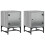 VidaXL vidaXL Bedside Cabinets with Glass Doors Bed Side Table 2 pcs Grey Sonoma 1