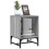 VidaXL vidaXL Bedside Cabinets with Glass Doors Bed Side Table 2 pcs Grey Sonoma 6