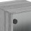 VidaXL vidaXL Bedside Cabinets with Glass Doors Bed Side Table 2 pcs Grey Sonoma 10