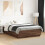 VidaXL vidaXL Bed Frame with LED Lights Bed Brown Oak Small Double Engineered Wood 5