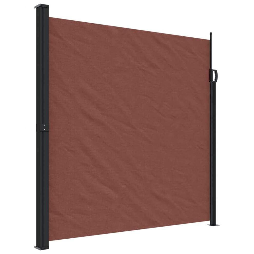 Vidaxl Retractable Side Awning Outdoor Privacy Screen Shade Brown 200X600 Cm